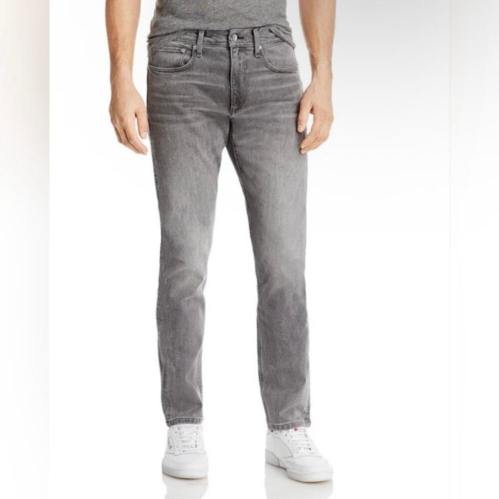 Rag & Bone Mens Sz 33x32 Fit 2 Slim Fit Jean in Grey Bleecker Altered